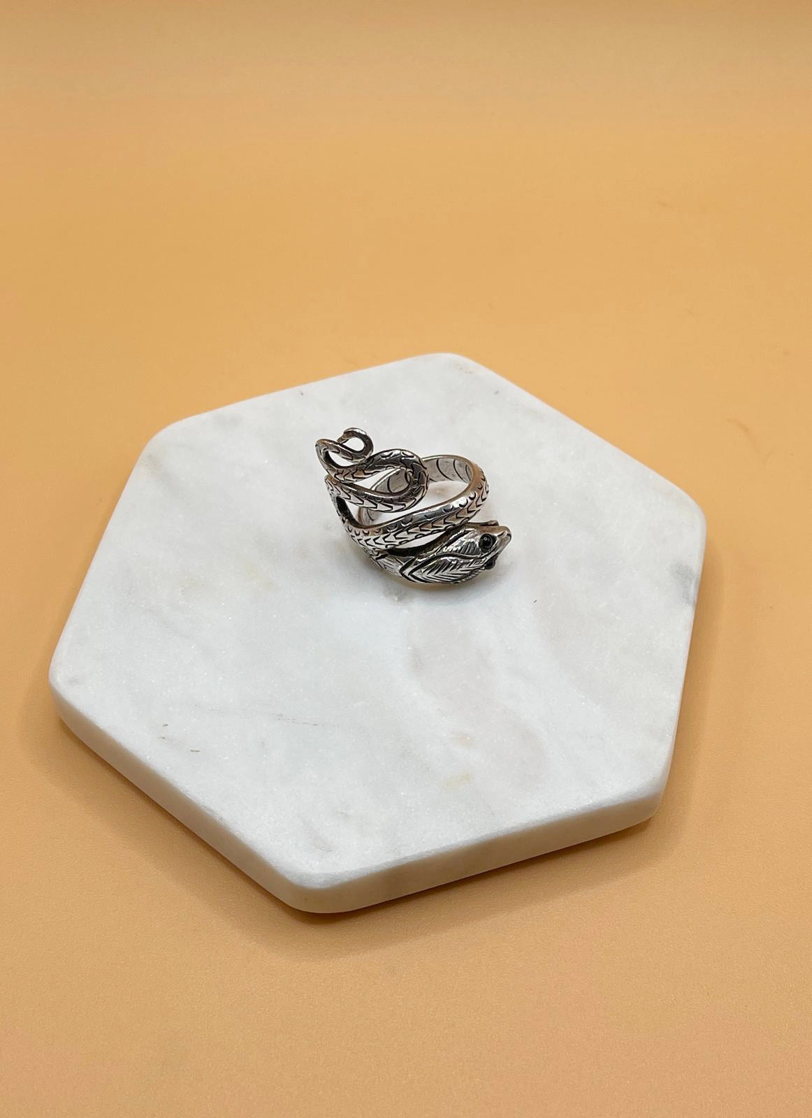 Sterling Silver Tibetan Snake Ring