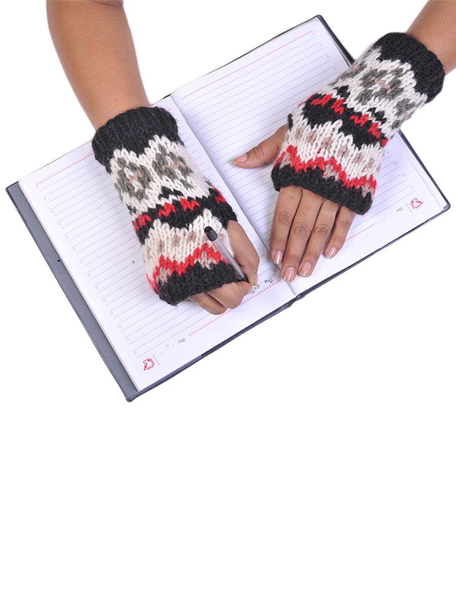 Tribal Knitted Woolen Handwarmer