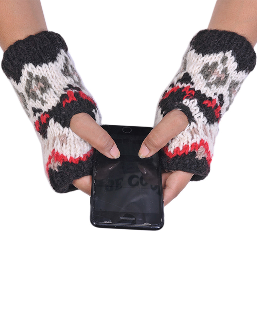 Tribal Knitted Woolen Handwarmer