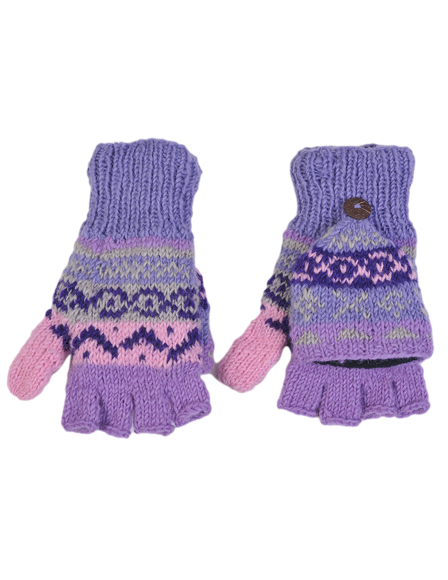 Tribal Pattern Woolen Hunter Gloves