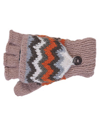 Tribal Pattern Woolen Hunter Gloves