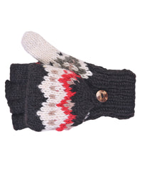 Tribal Pattern Woolen Hunter Gloves