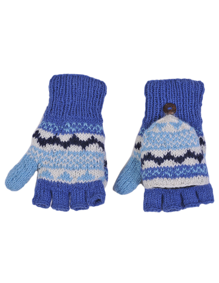 Tribal Pattern Woolen Hunter Gloves