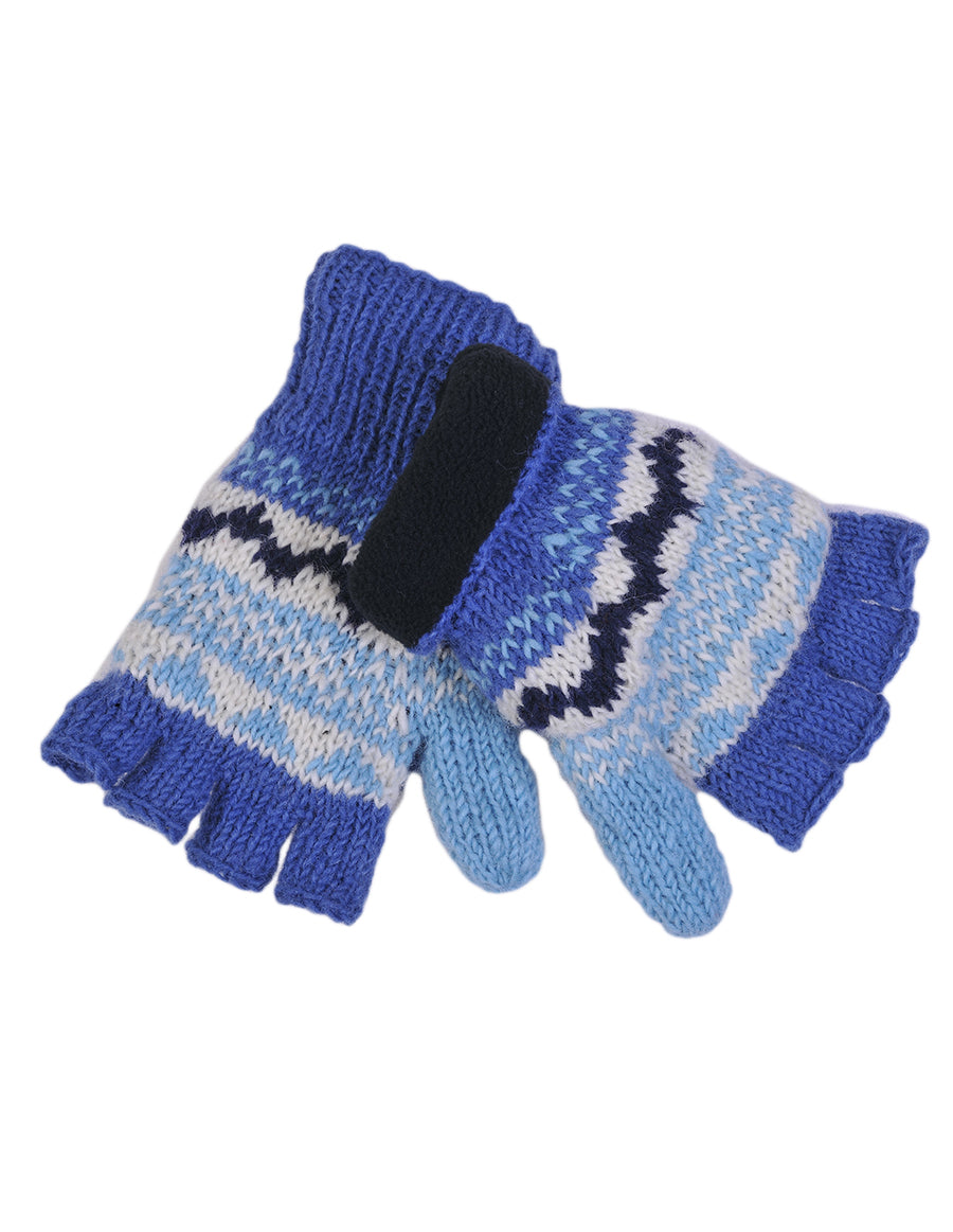 Tribal Pattern Woolen Hunter Gloves