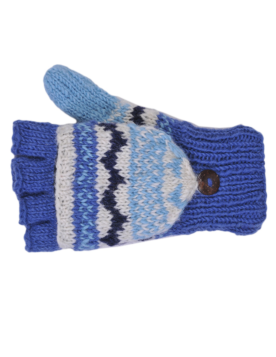 Tribal Pattern Woolen Hunter Gloves