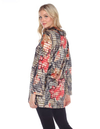 Palila Velvet Floral Print Cowl Neck Tunic