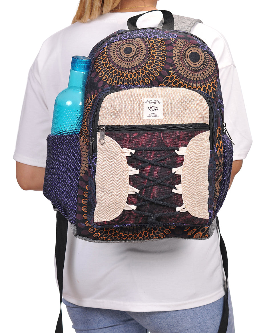 Hemp and Cotton Back Pack Bag