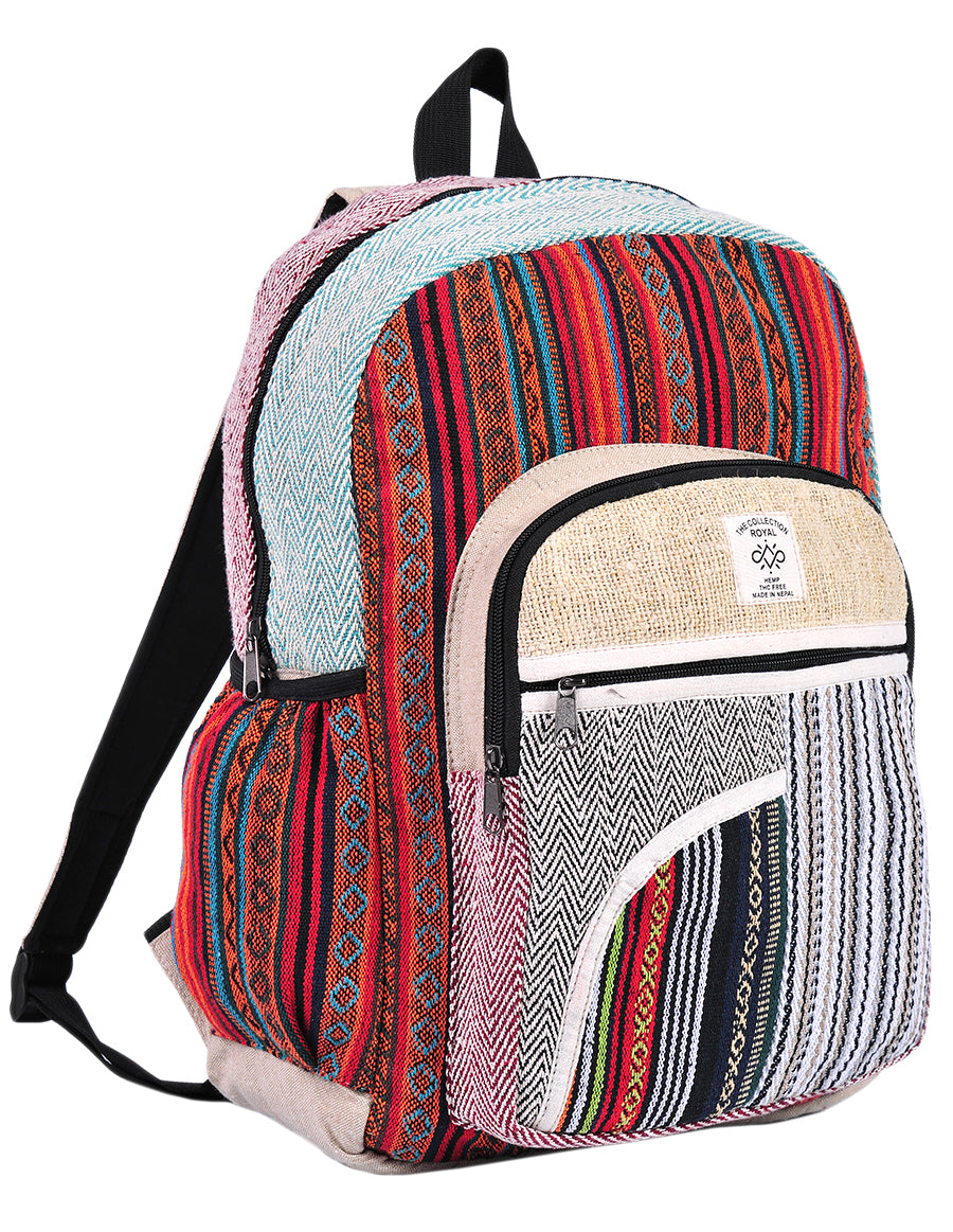 boho laptop backpack Hippie Boho Hemp Cotton Daypack Backpack Tribal Patch – Ethno Earth