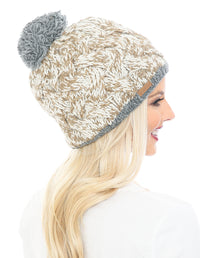 Woolen Beanie Hat with Pom Pom