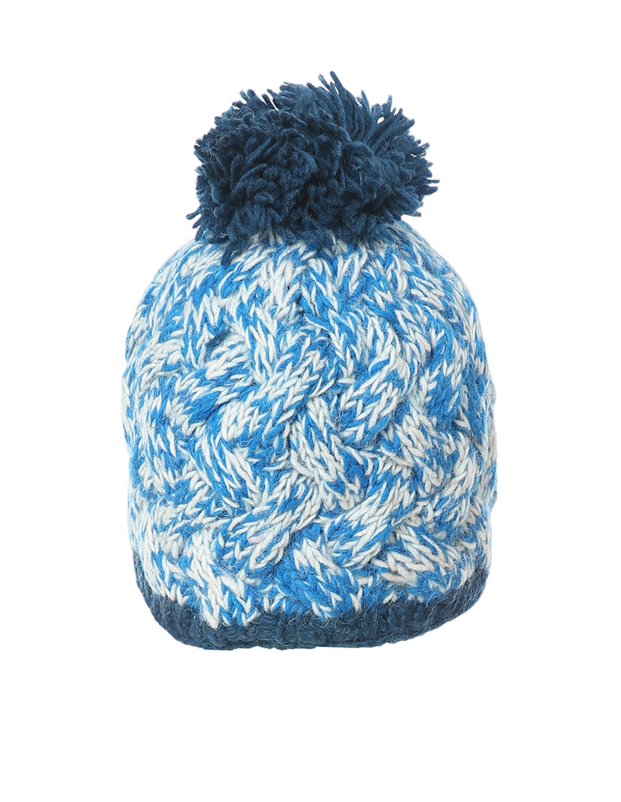 Woolen Beanie Hat with Pom Pom