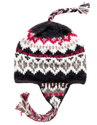 Tribal Pattern Ear Flap Woolen Hat