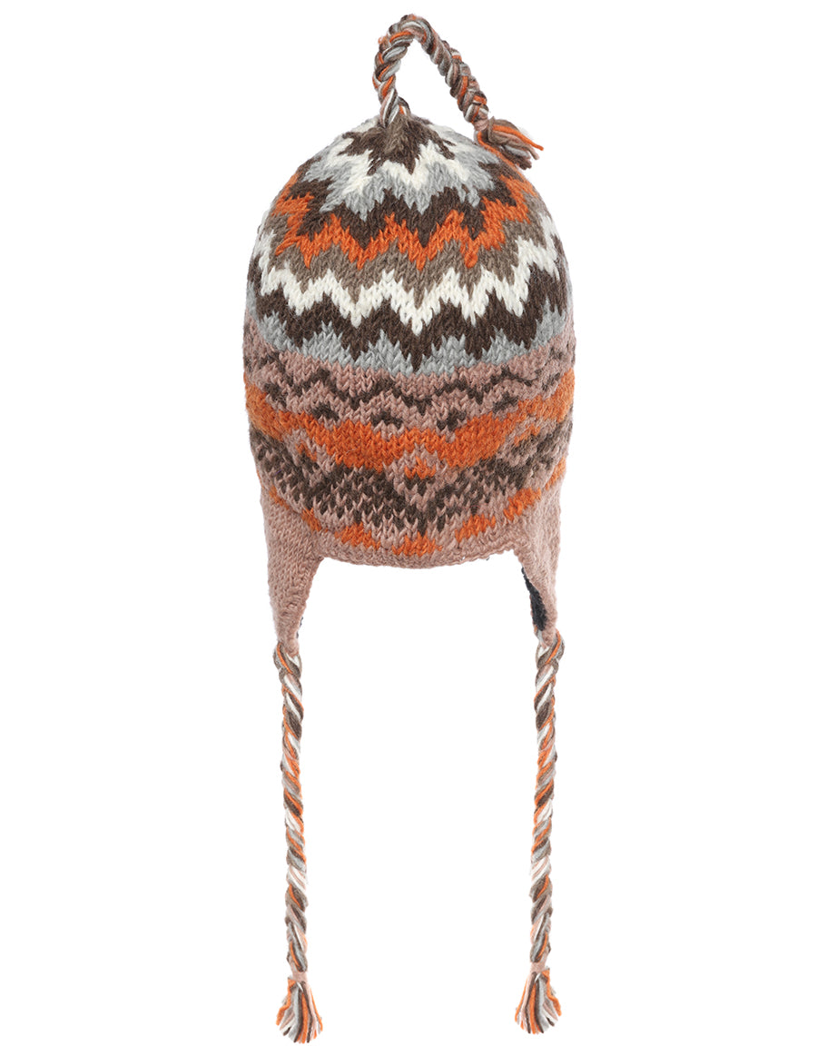 Tribal Pattern Ear Flap Woolen Hat