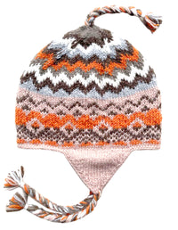 Tribal Pattern Ear Flap Woolen Hat