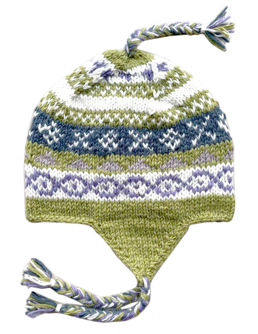 Tribal Pattern Ear Flap Woolen Hat