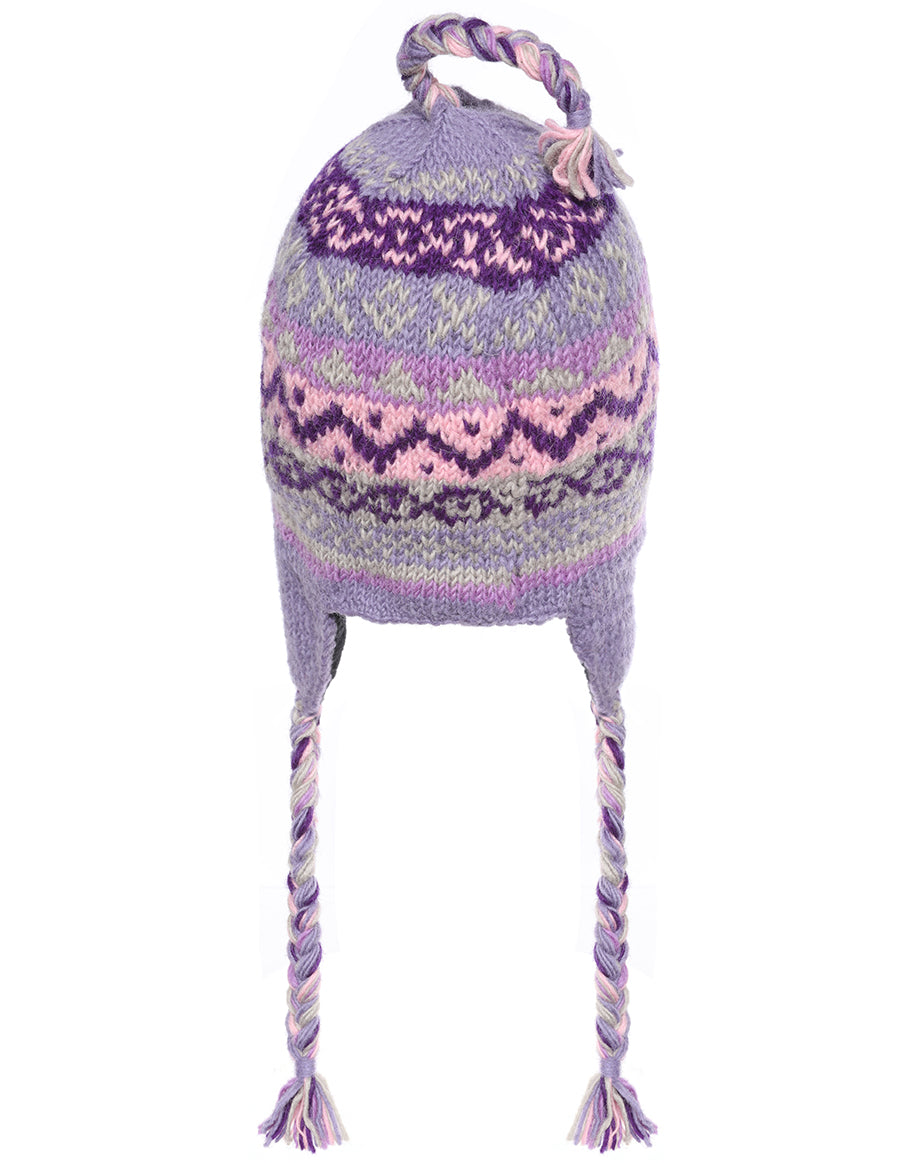 Tribal Pattern Ear Flap Woolen Hat