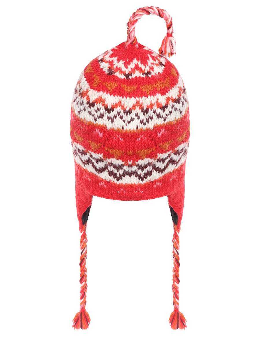 Tribal Pattern Ear Flap Woolen Hat