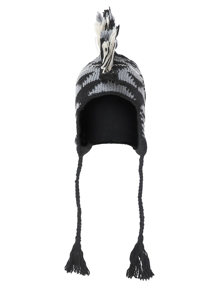 Mohawk Woolen Lined Beanie Ear Flap Hat