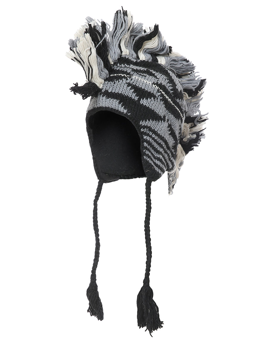 Mohawk Woolen Lined Beanie Ear Flap Hat