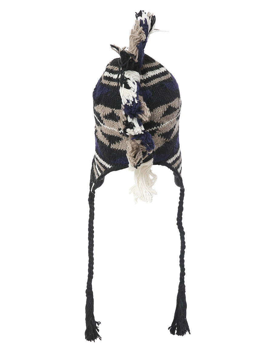 Mohawk Woolen Lined Beanie Ear Flap Hat