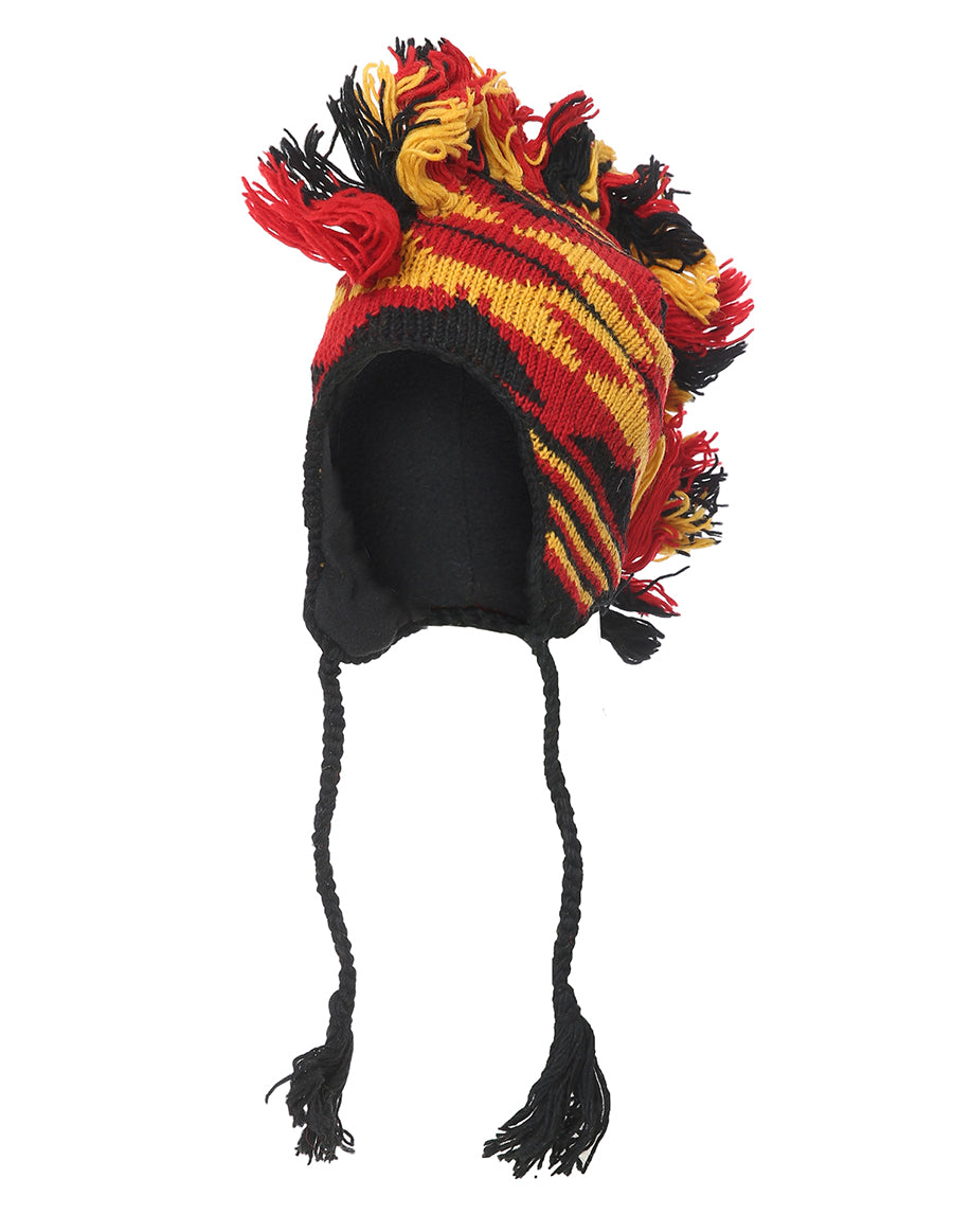 Mohawk Woolen Lined Beanie Ear Flap Hat