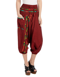 Crop Harem Cotton Pants