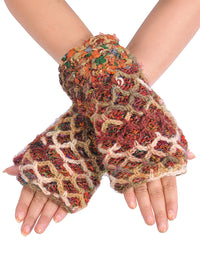 Crochet Woolen and Recycled Silk Handwarmer