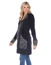 Black Tweed Sweater Coat