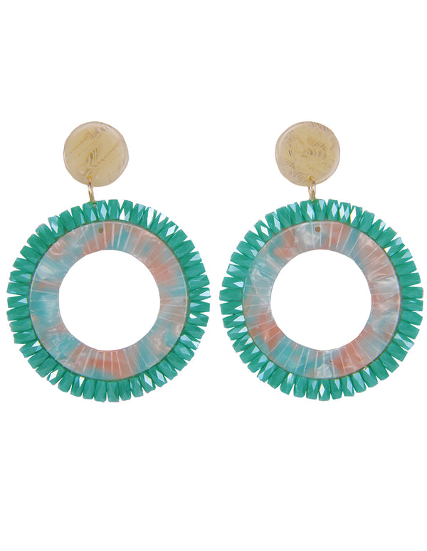 Shell Circle Earrings