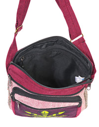 Cotton and Hemp Flap Messenger Bag