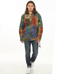 Tie Dye Khaddar Patch Unisex Hoodie