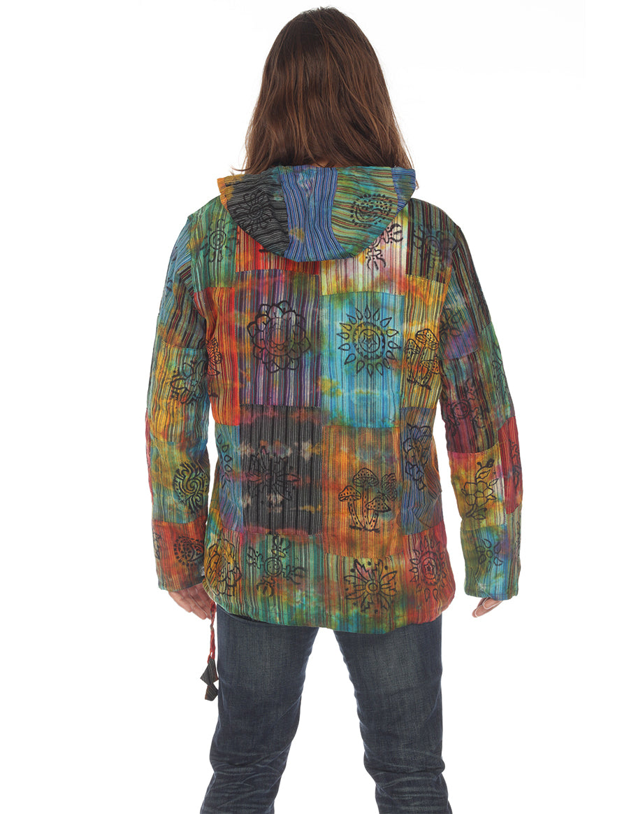 Tie Dye Khaddar Patch Unisex Hoodie