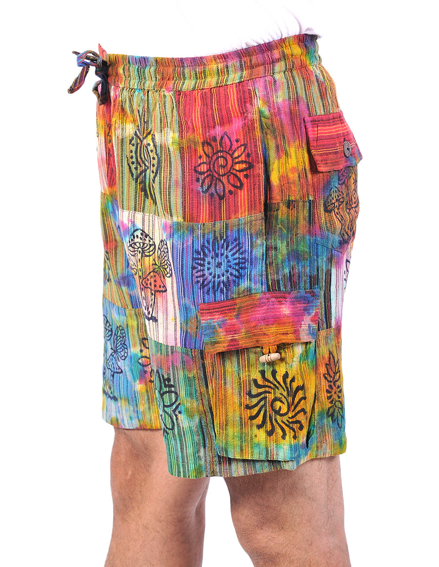 Tie Dye Patch Unisex Shorts