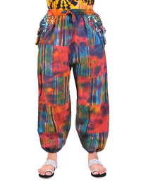 Cotton Tie Dye Patches Unisex Joggers