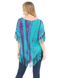 Fringed Cotton Poncho