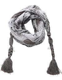 Braided Tassel Cotton Scarf