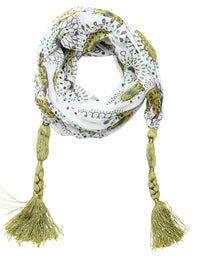 Braided Tassel Cotton Scarf