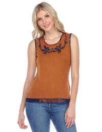 Palila Lace Design Tank Top