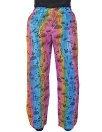 Mushroom Print Cotton Tie Dye Trouser