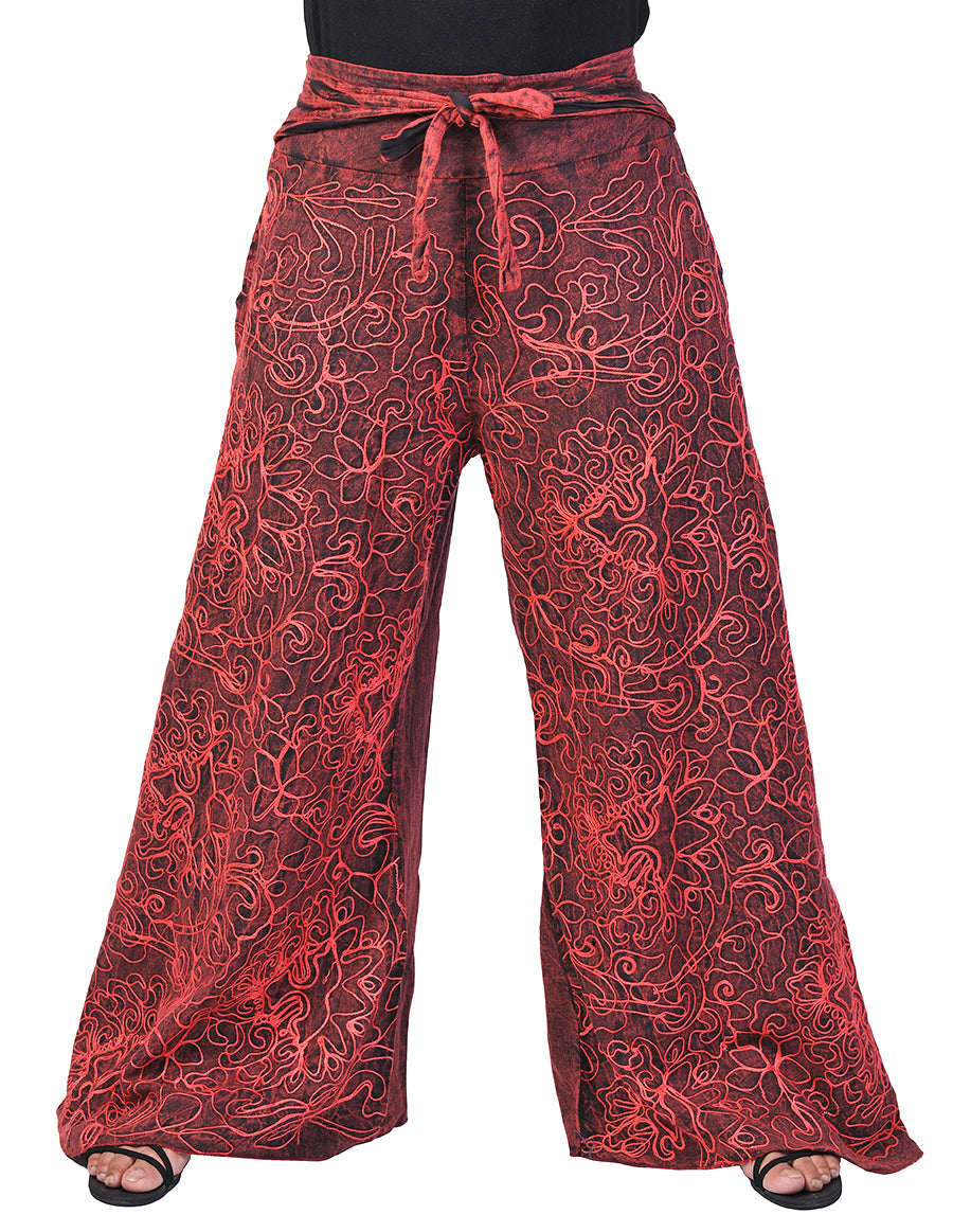 Cotton Full Embroidery Palazoo Pants