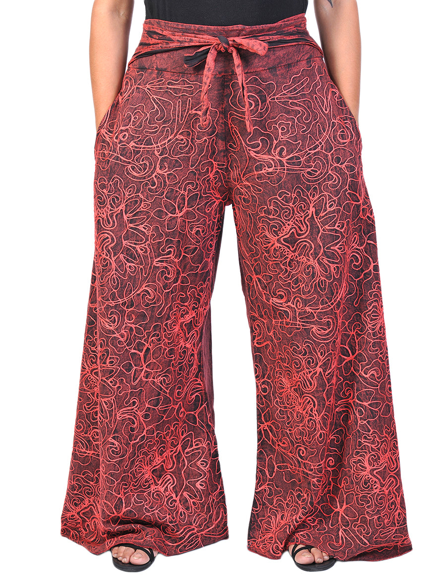 Cotton Full Embroidery Palazoo Pants