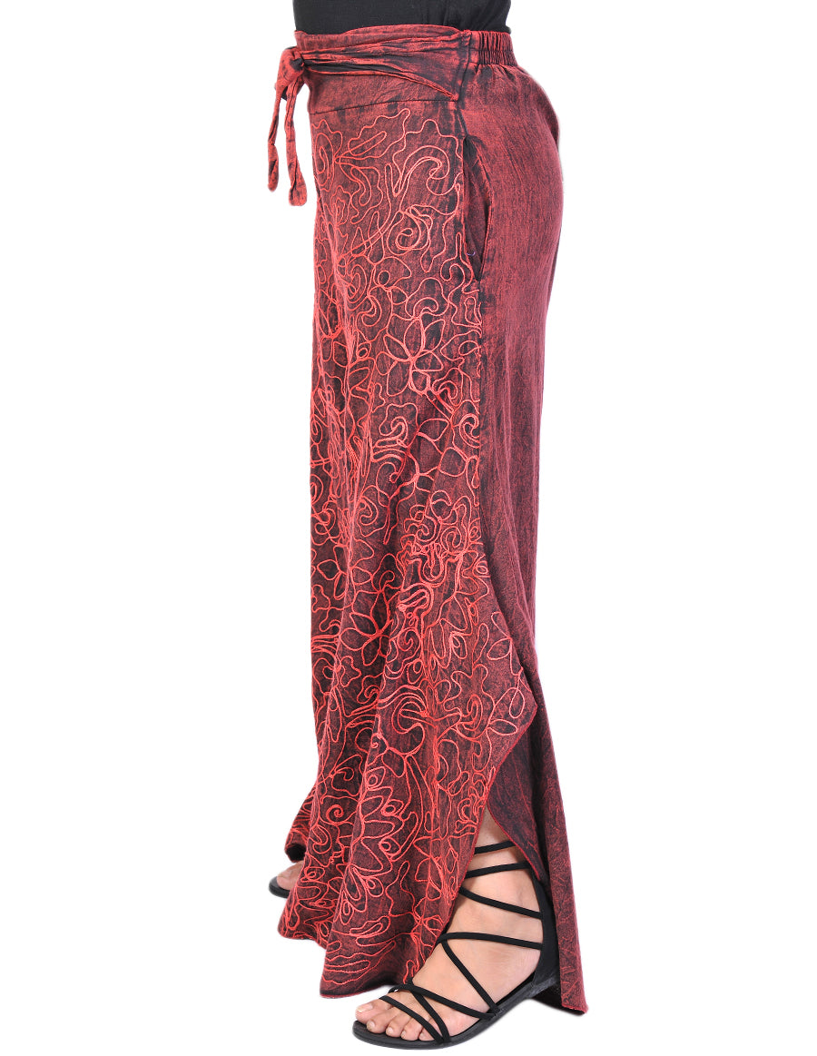 Cotton Full Embroidery Palazoo Pants