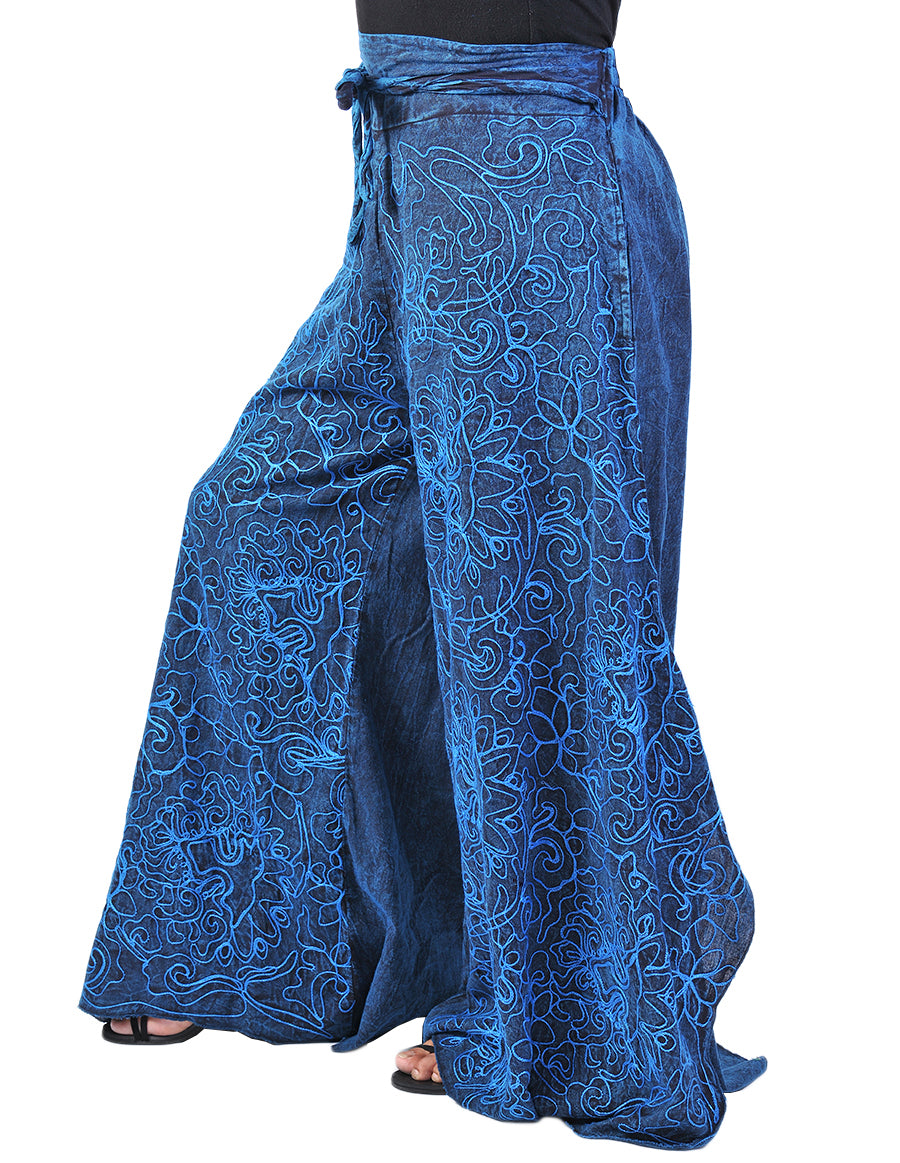 Cotton Full Embroidery Palazoo Pants