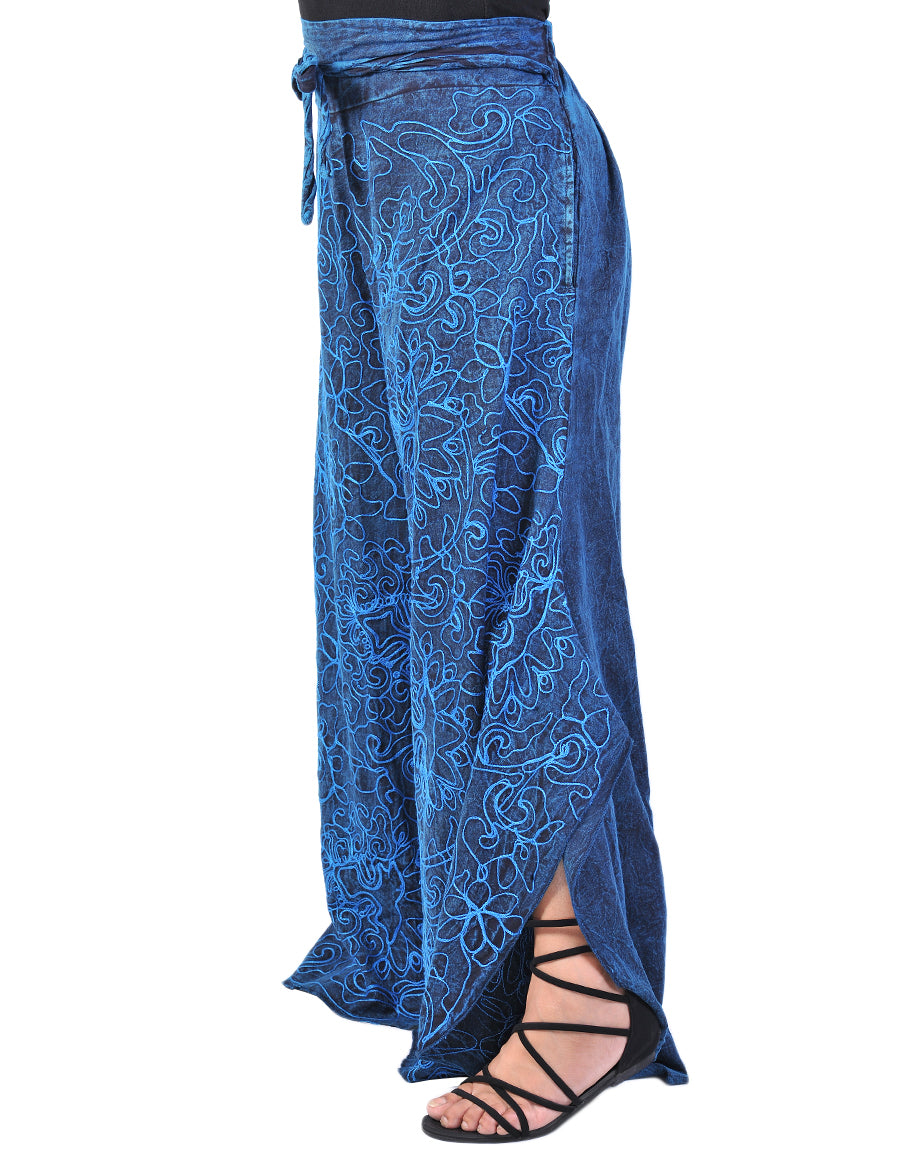 Cotton Full Embroidery Palazoo Pants