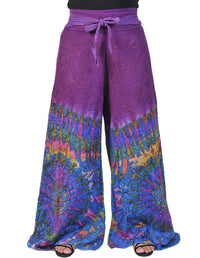 Cotton Full Embroidery Tie Dye Palazoo Pants