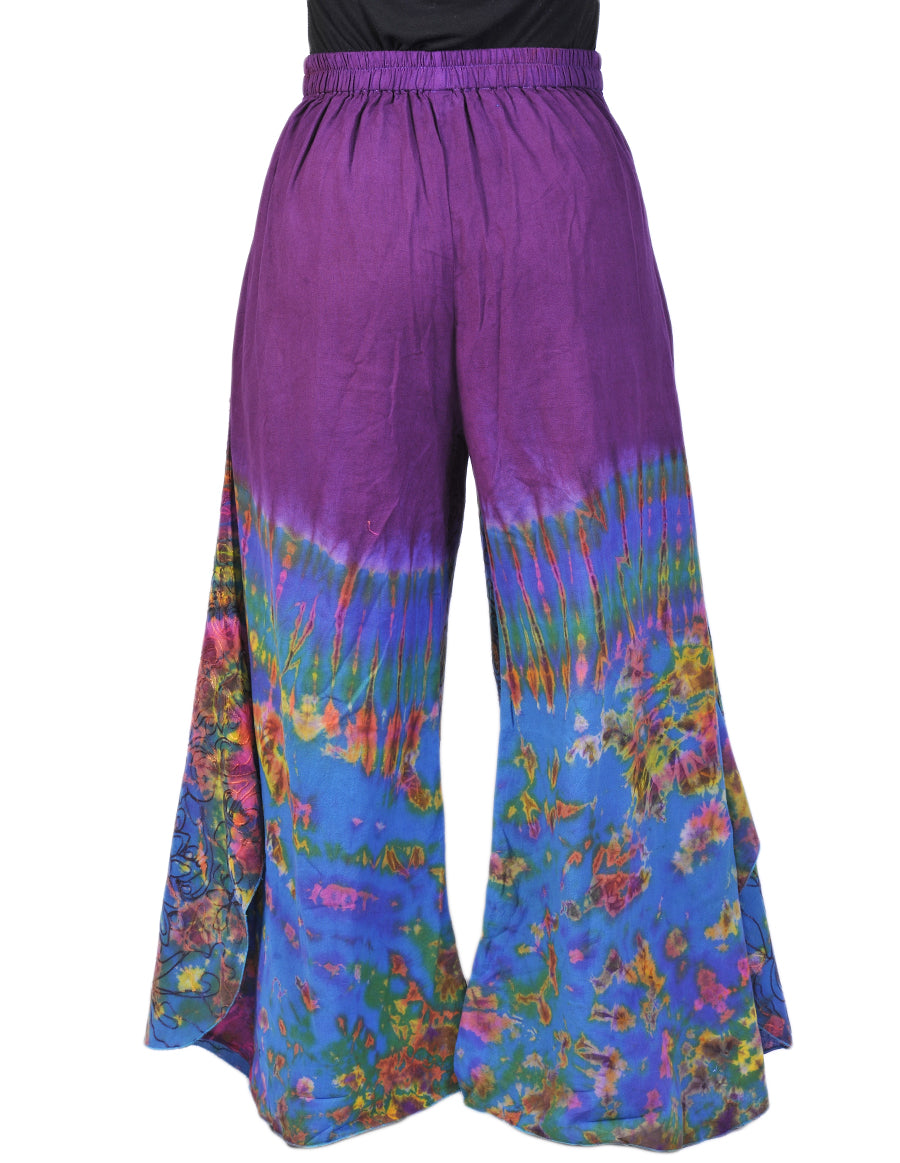 Cotton Full Embroidery Tie Dye Palazoo Pants