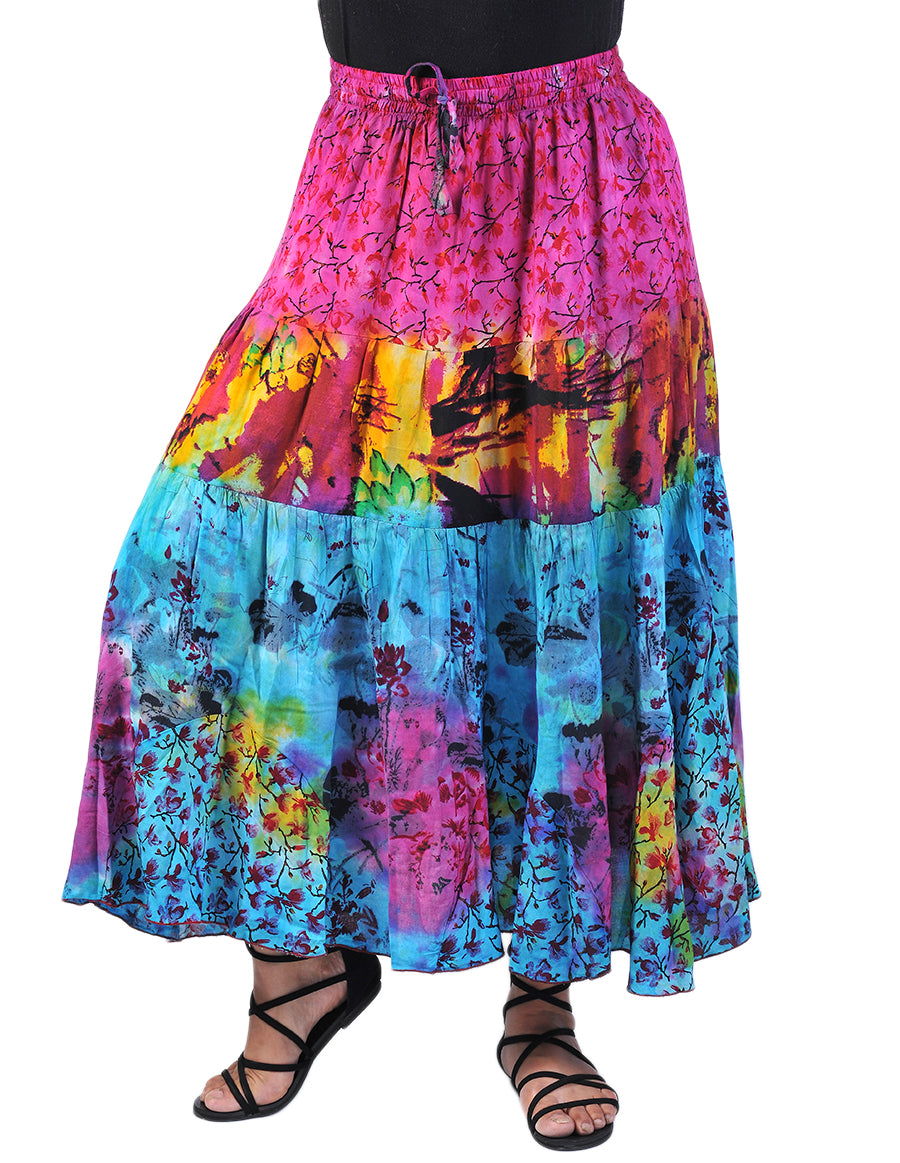 Rayon Printed Long Skirt