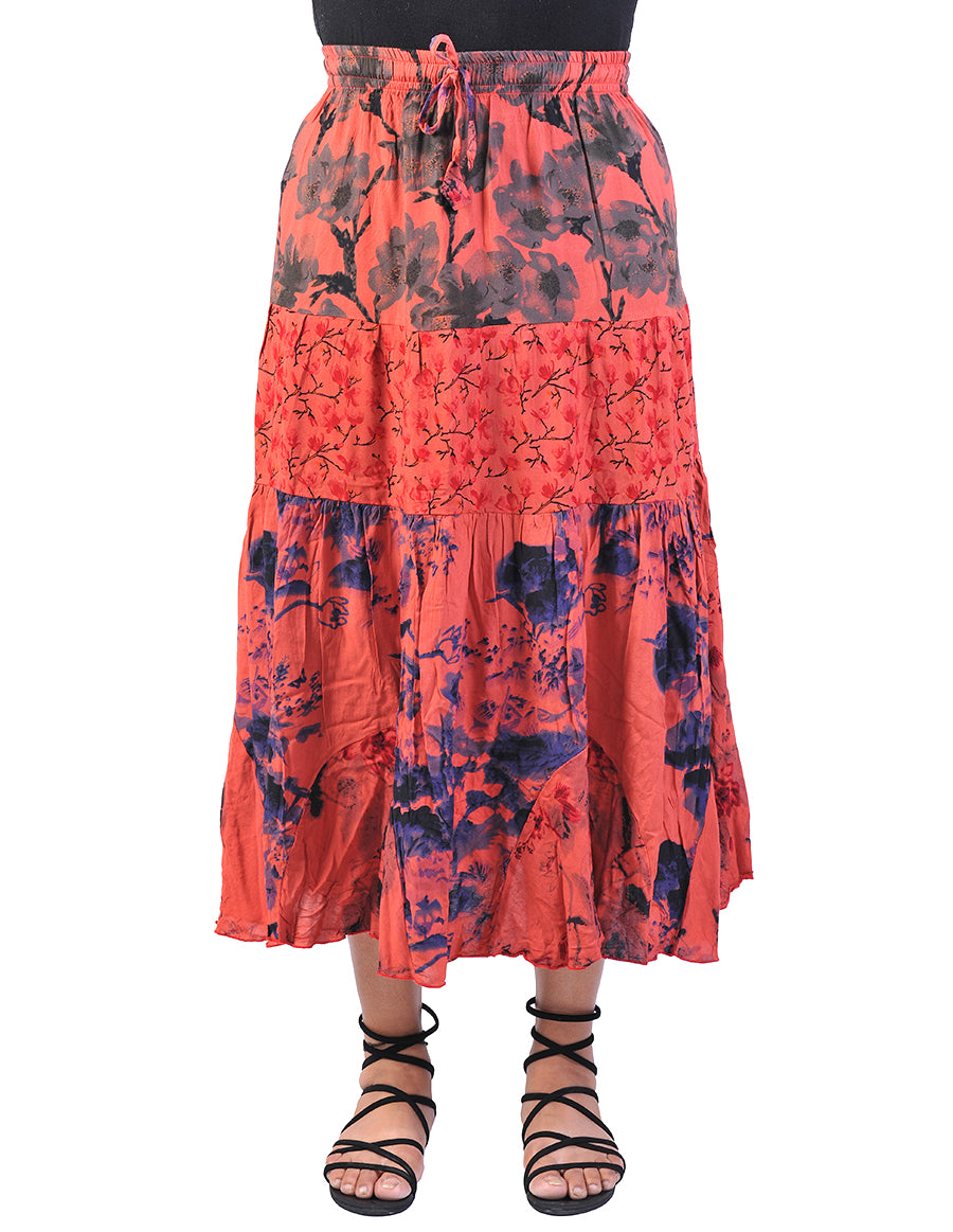 Rayon Printed Long Skirt