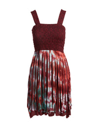 Tie Dye Sleeveless Dress with Tall Fringes