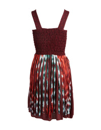 Tie Dye Sleeveless Dress with Tall Fringes