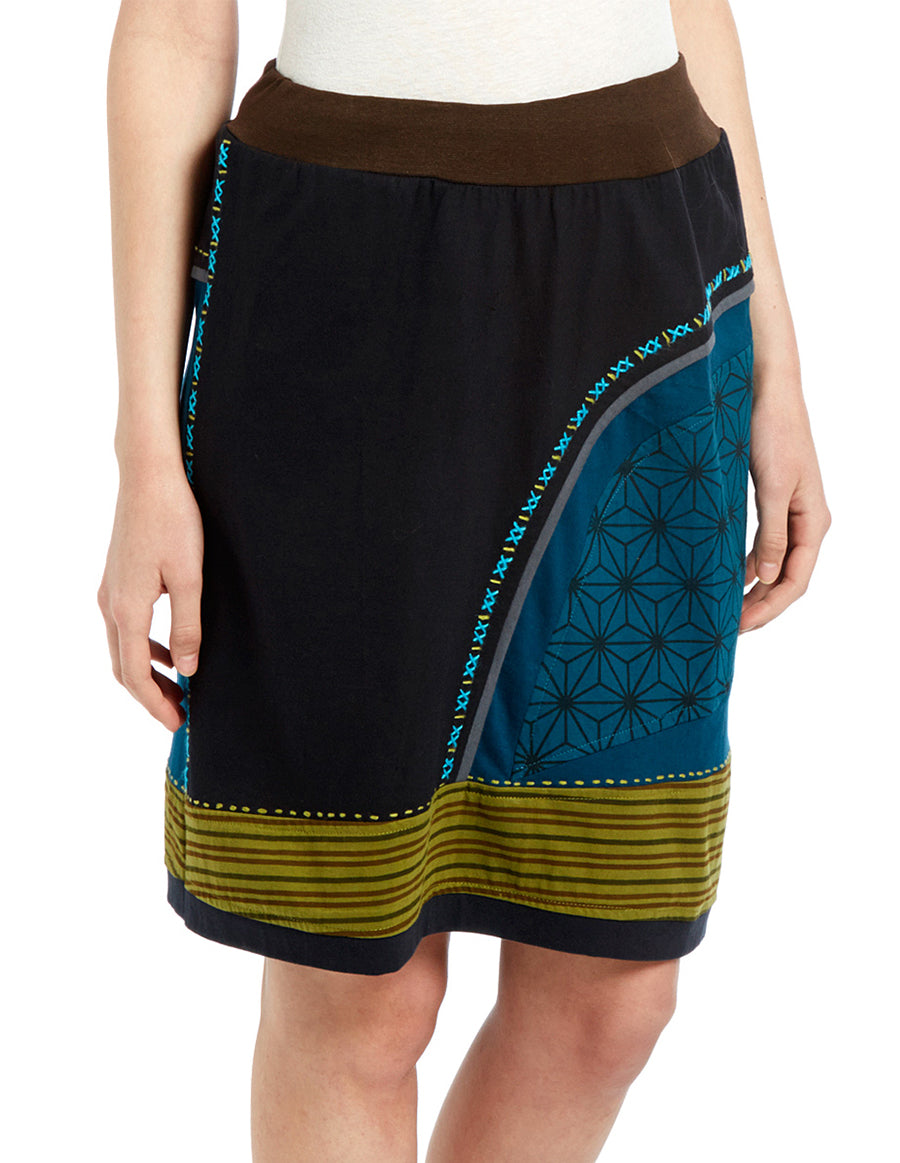 Patchwork Cotton Skirt